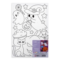 Картина по номерам на хеллоуин для детей &laquo;Подготовка к празднику&raquo;, 20 х 30 см