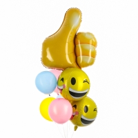 Набор шаров &laquo;Смайл&raquo;, латекс, фольга, 9 шт.