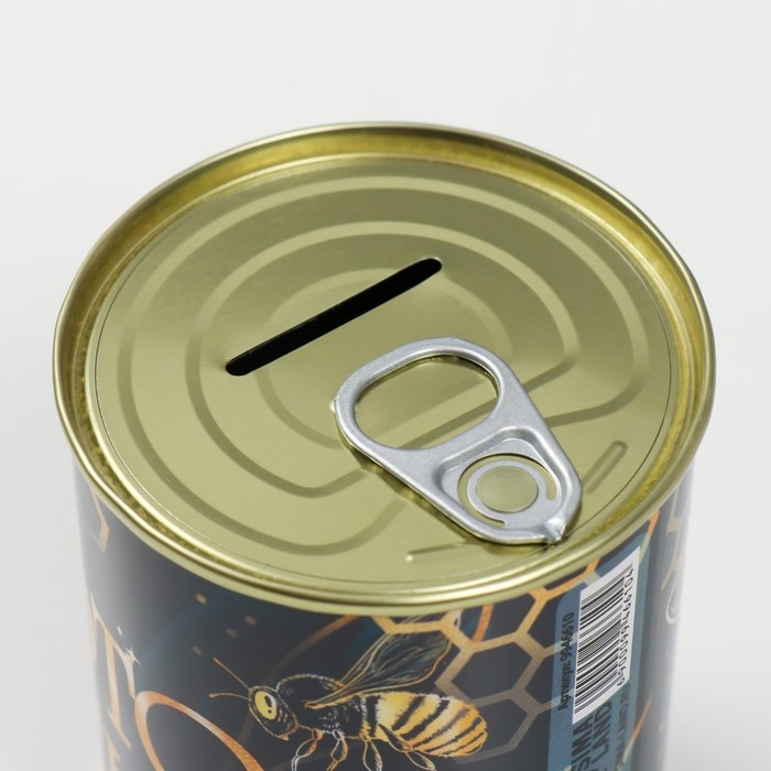 Копилка-банка металл Копилка-банка металл "Золото здесь"