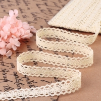 Кружево вязаное, 15 мм &times; 10 &plusmn; 1 м, цвет бежевый
