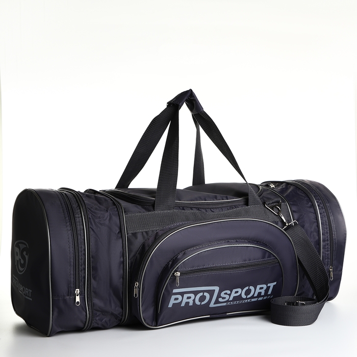 Сумка дорожная на молнии, с увеличением, 4 наружных кармана, длинный ремень, цвет серый Сумка дорожная на молнии, с увеличением, 4 наружных кармана, длинный ремень, цвет серый