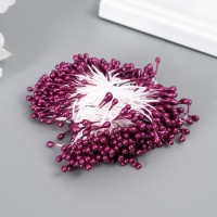 Тычинки для цветов "Капельки глянец бордо" набор 300 шт длина 6 см