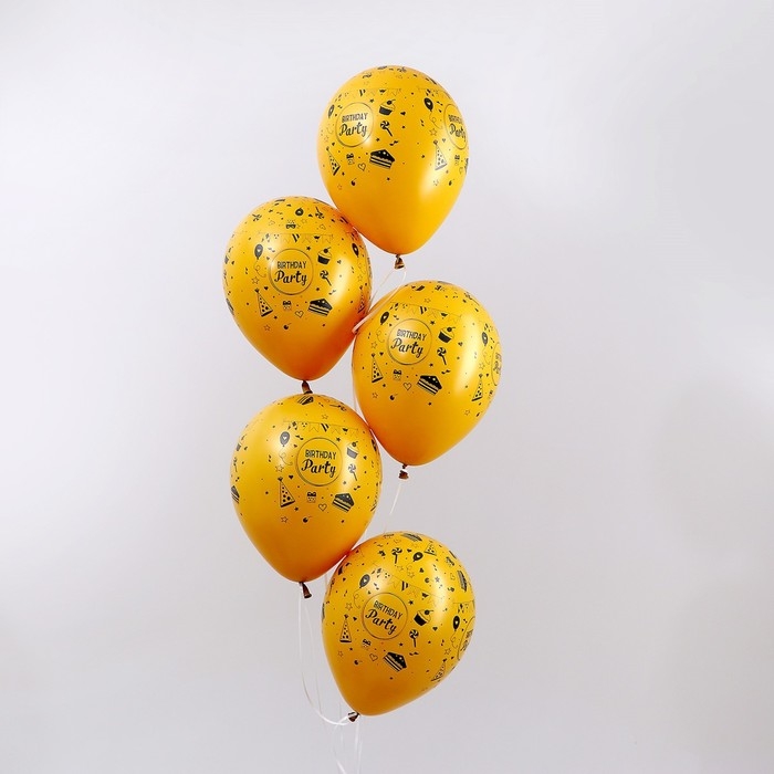 Воздушный шар латексный 12" &laquo;Весёлая вечеринка&raquo;, пастель, цвет жёлтый, 50 шт.
