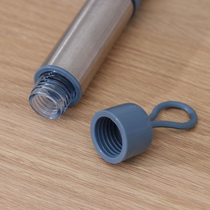 Набор для чистки посуды Raccoon &laquo;Практик&raquo;, ручка-дозатор, 4 щётки, держатель-стойка, цвет синий