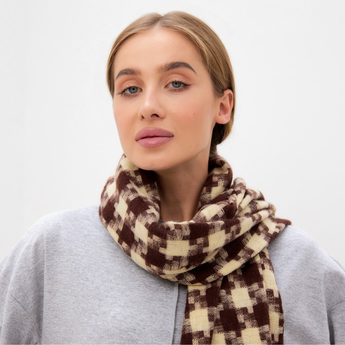 Шарф зимний с кистями MINAKU 65*180 + 8 см клетка Шарф зимний с кистями MINAKU 65*180 + 8 см клетка
