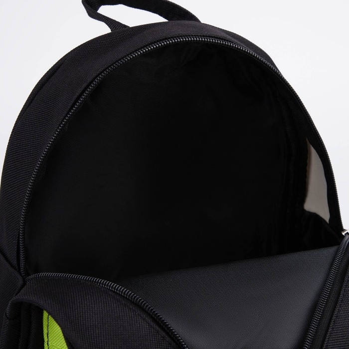 Рюкзак школьный текстильный c карманом &laquo;Динозаврик&raquo;, светоотр. элементы, 27х23 х 10 см