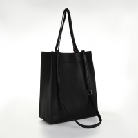 Сумка-шопер женская без застёжки, цвет чёрный Сумка-шопер женская без застёжки, цвет чёрный