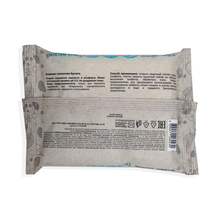 Влажная туалетная бумага Ecologica, 42 шт. Влажная туалетная бумага Ecologica, 42 шт.