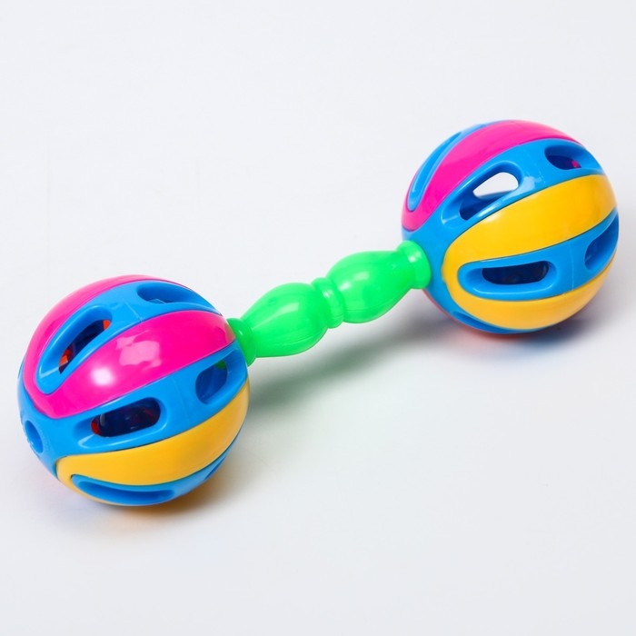 Погремушка &laquo;Яркий маракас: гантелька&raquo;, цвет МИКС, Крошка Я