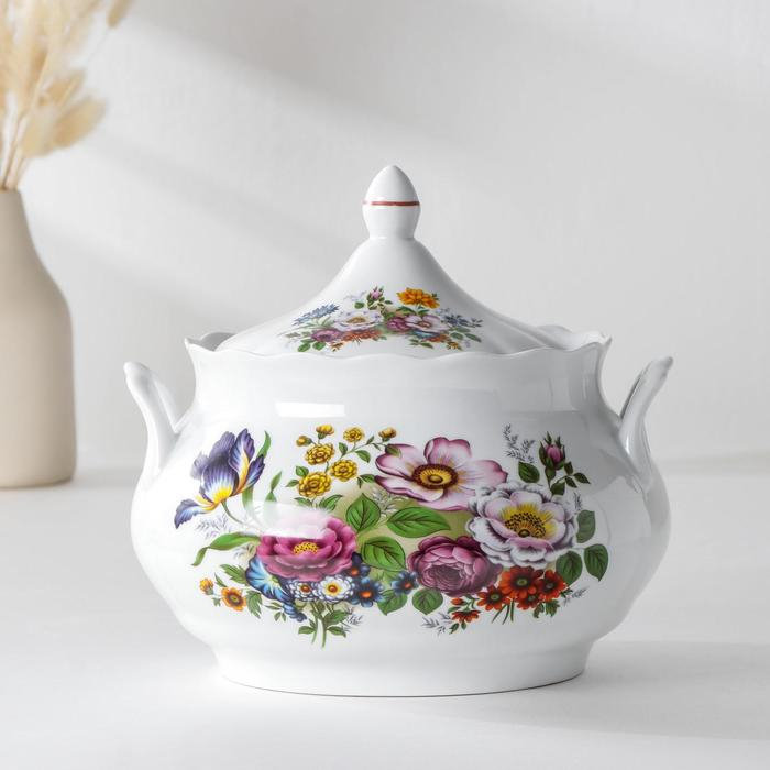 Набор столовой посуды «Букет цветов», 34 предмета Набор столовой посуды «Букет цветов», 34 предмета