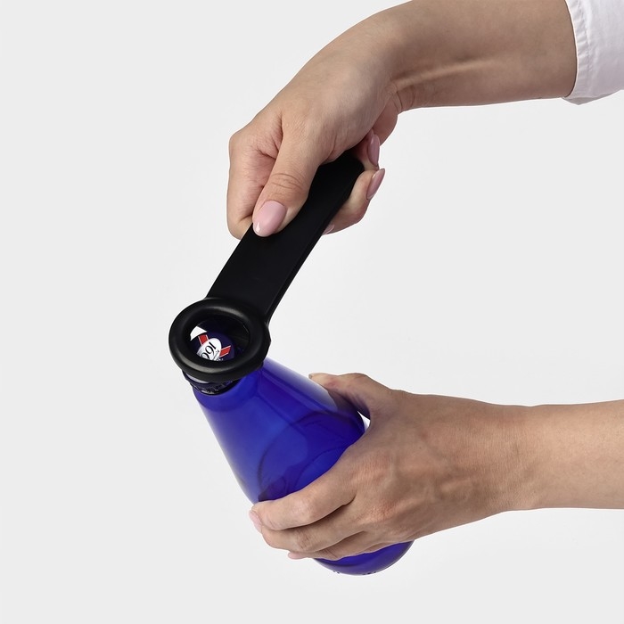 Открывашка Доляна &laquo;Садовод&raquo; для винтовых крышек, 14 см, цвет чёрный