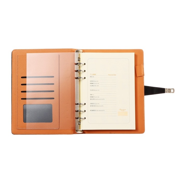 Органайзер на кольцах, формат А5, 90 листов, линия, с хлястиком, обложка кожзам МИКС Органайзер на кольцах, формат А5, 90 листов, линия, с хлястиком, обложка кожзам МИКС