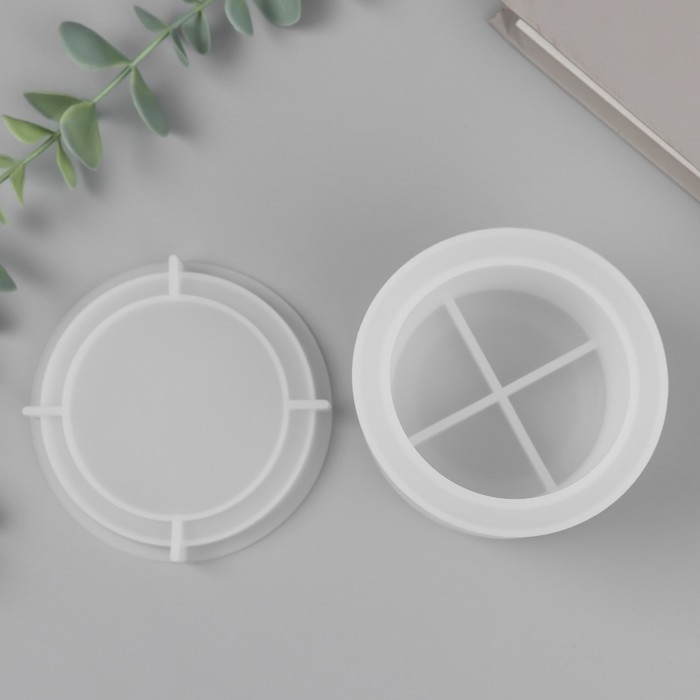 Молд силикон Молд силикон "Шкатулка. Гладкость" с крышкой 7,8х7,8х7,4 см