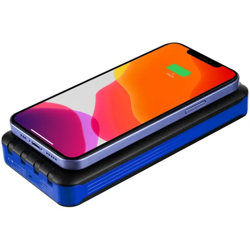 Аккумулятор с беспроводной зарядкой Holiday Maker Wireless, 10000 мАч, синий Аккумулятор с беспроводной зарядкой Holiday Maker Wireless, 10000 мАч, синий