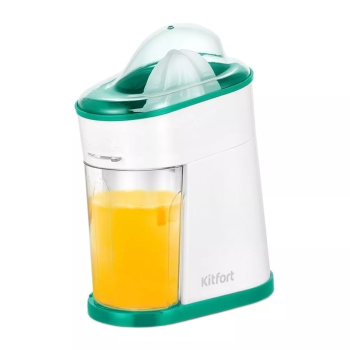 Соковыжималка Kitfort KT-1150-2, для цитрусовых, 40 Вт, 0.35 л, 54 об/мин, бело-зелёная Соковыжималка Kitfort KT-1150-2, для цитрусовых, 40 Вт, 0.35 л, 54 об/мин, бело-зелёная