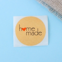 Наклейки крафт в рулоне "Handmade",500 шт,2,5 х 2,5 см Наклейки крафт в рулоне "Handmade",500 шт,2,5 х 2,5 см