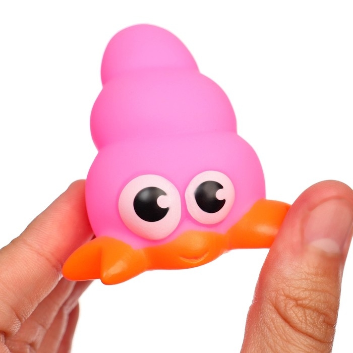 Набор резиновых игрушек для ванны &laquo;Пупс в ванне&raquo;, с пищалкой, 6 шт, цвет МИКС, Крошка Я