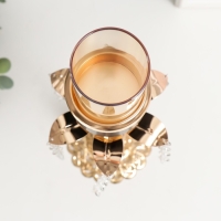 Подсвечник металл на 1 свечу "Цветок. Ажурная подставка" золото, чёрный 32х9,5х9,5 см Подсвечник металл на 1 свечу "Цветок. Ажурная подставка" золото, чёрный 32х9,5х9,5 см