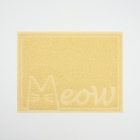 Коврик 2-в-1 под миску/туалет животных 40 х 30 см MEOW, бежевый
