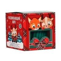 Развивающий тактильный мячик &laquo;Веселые друзья&raquo;, Новогодняя подарочная упаковка, 1 шт., цвет МИКС, Крошка Я