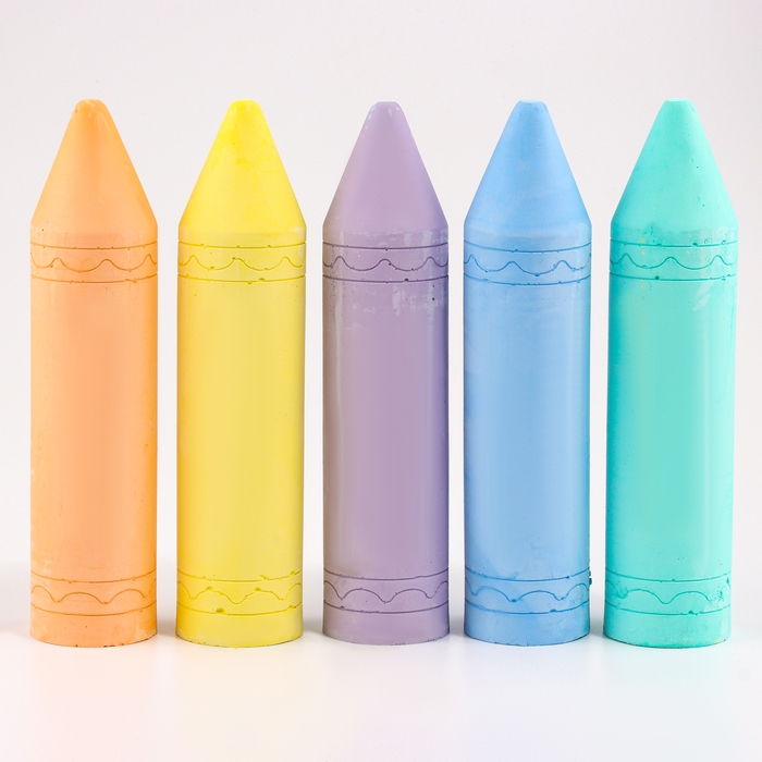 Мелки для рисования на асфальте &laquo;Гиганские&raquo;, 5 шт., цветные