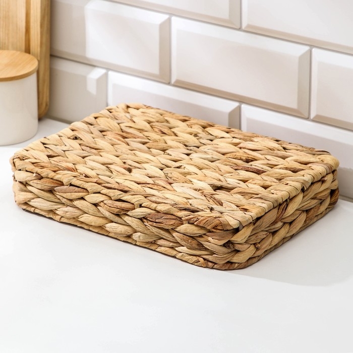 Корзинка для подачи Доляна &laquo;Камыш&raquo;, 28&times;20&times;5 см, из соломы