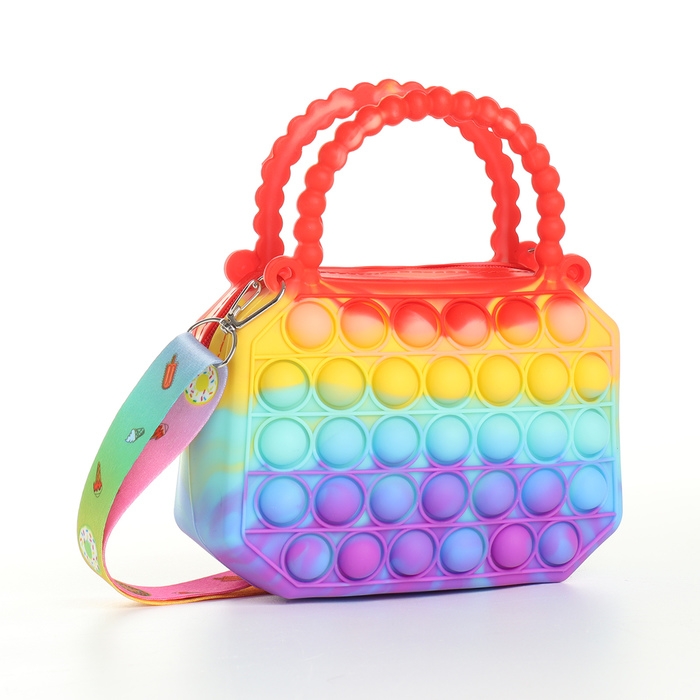 Сумка детская для девочки на молнии &laquo;Выбражулька&raquo;, pop it, цвет красный