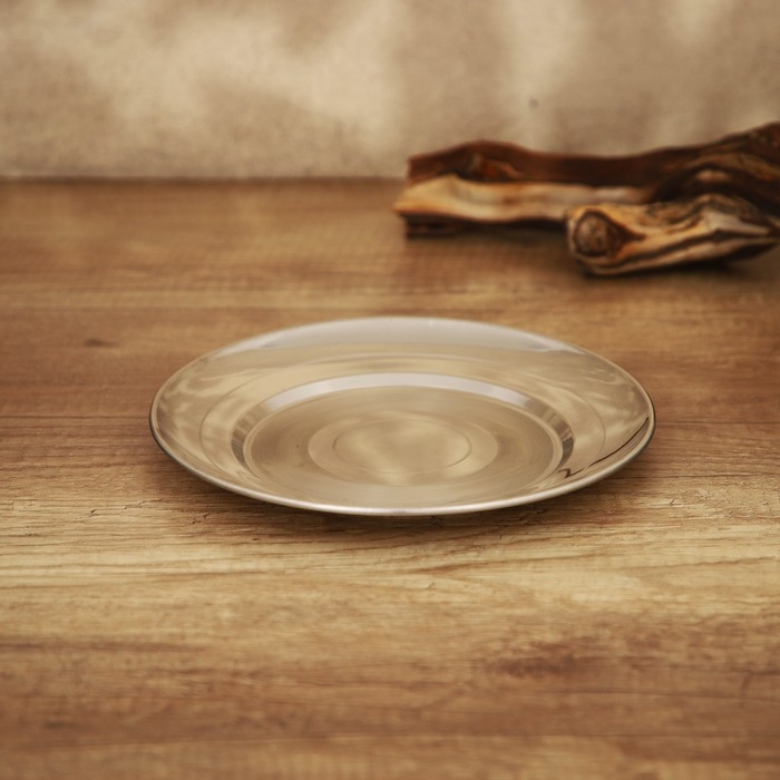 Тарелка десертная из нержавеющей стали, d=22, 450 мл