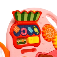 Столик-ходунки 4 в 1, звук, цвет розовый