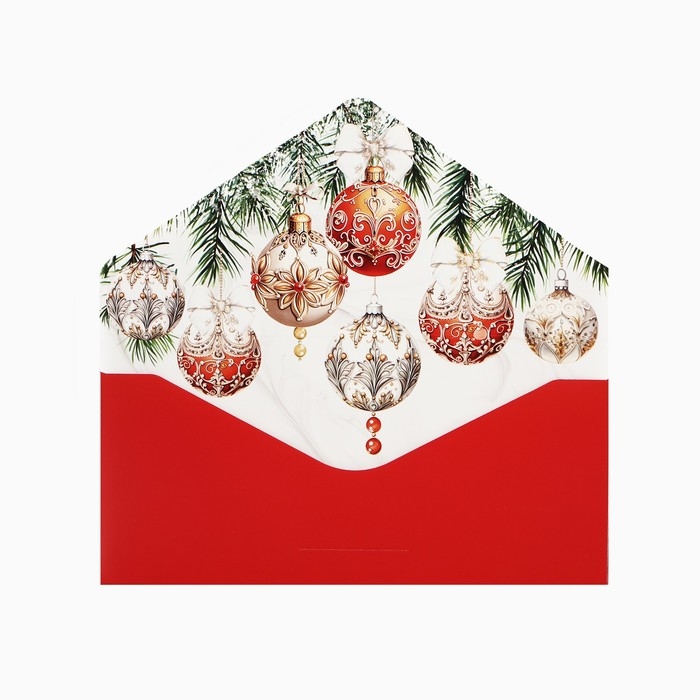 Конверт для денег подарочный «Роскошного Нового года», шары, софт тач, тиснение, 19 х 9.5 см, Новый год Конверт для денег подарочный «Роскошного Нового года», шары, софт тач, тиснение, 19 х 9.5 см, Новый год