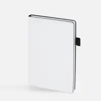 Ежедневник White Shall, недатированный, бело-черный