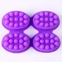 Форма для мыла силиконовая &laquo;Массажная&raquo; 4 шт., размер 1 шт. &mdash; 7,1 &times; 3,5 &times; 5 см