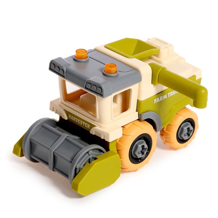 Конструктор винтовой &laquo;Комбайн&raquo;, с отвёрткой, 8 деталей, 6 болтов