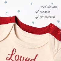 Комплект боди Крошка Я Loved 2шт, рост 68-74, бежевый