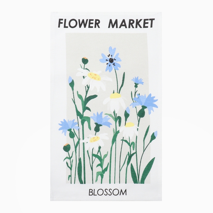 Полотенце кухонные Доляна "Цвети" 28х46 см, рогожка, 100% хл, 160г/м2