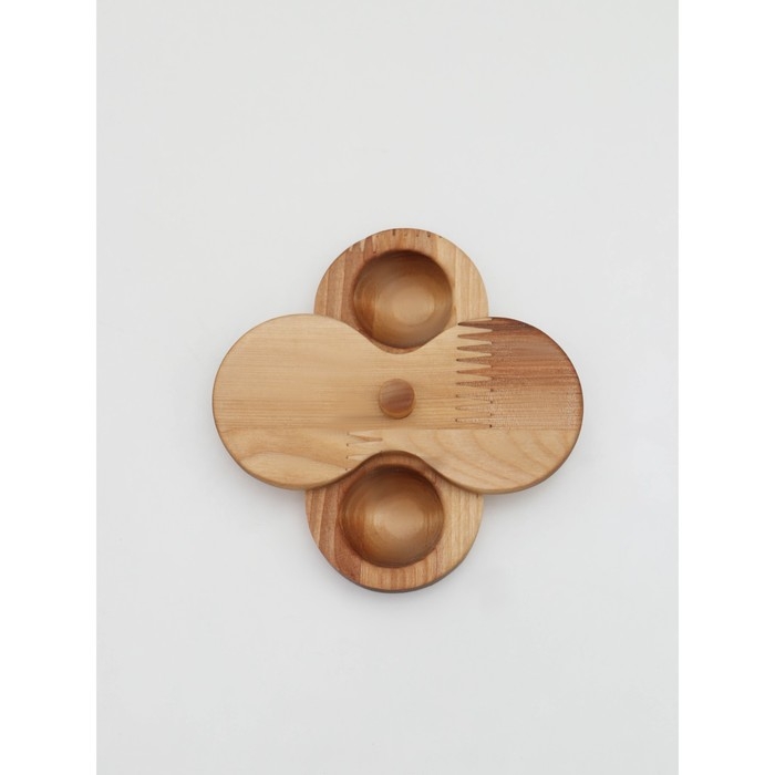 Набор для специй с крышкой Adelica, для соли и перца, пропитано маслом, 12,5&times;6&times;2,5 см, берёза