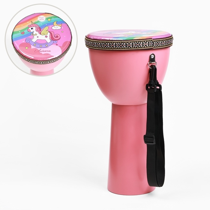 Барабан Джембе Барабан Джембе "Пони", 21.5 х 40 см, розовый