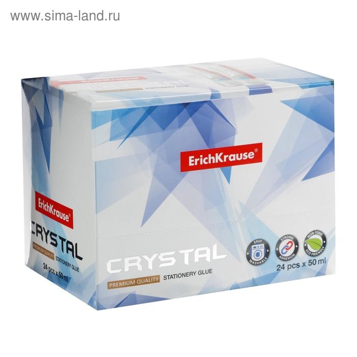 Клей канцелярский ErichKrause Crystal, 50 мл, с аппликатором