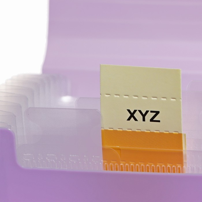 Папка на резинке А65, 12 отделений, узоры, фиолетовая пастель