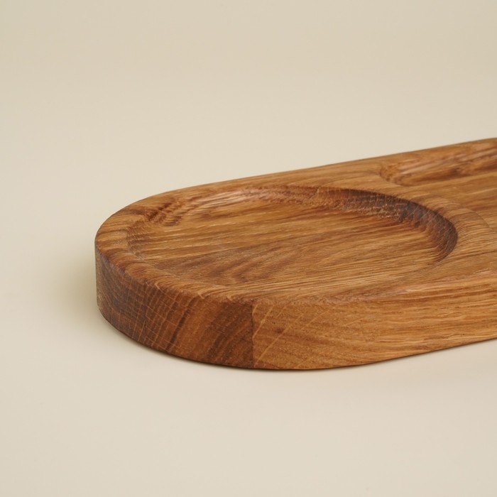 Поднос из дуба с двумя отделениями Sima-Land Home, 21&times;11&times;2 см