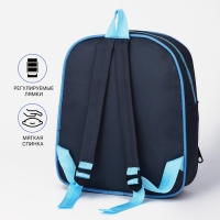 Рюкзак детский на молнии &laquo;Выбражулька&raquo;, 1 наружный карман, вставка МИКС, цвет синий