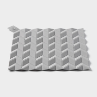 Набор подставок под горячее "Бамбук", 2 шт, 19,5х19,5х0,4 см, цвет серый