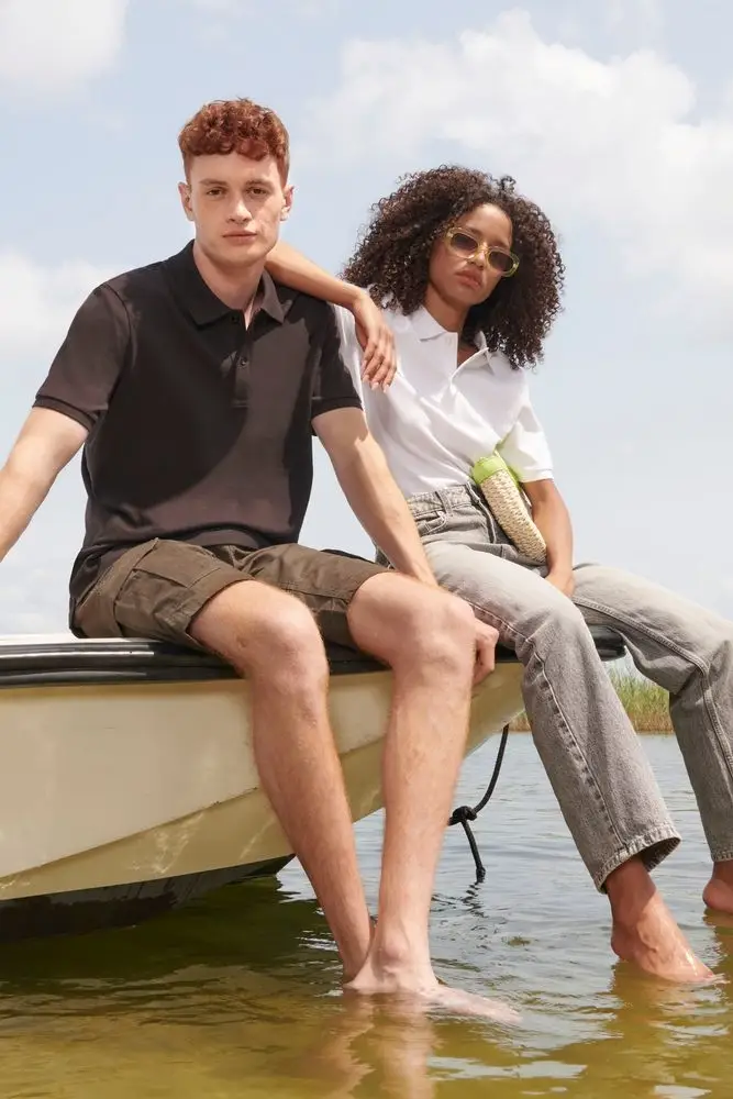 Рубашка поло унисекс Pegase, темно-серая (графит), размер L