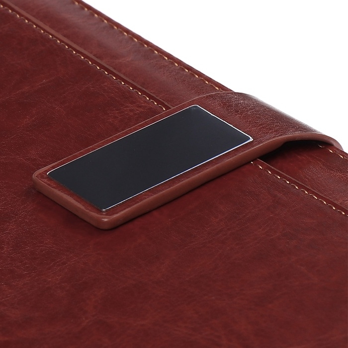 Ежедневник недатированный,формат А5, 140 листов, в клетку, обложка кожзам, с хлястиком, с калькулятором, коричневый