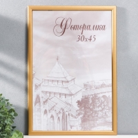 Фоторамка сосна с19 золото 30х45 см (пластиковый экран) Фоторамка сосна с19 золото 30х45 см (пластиковый экран)