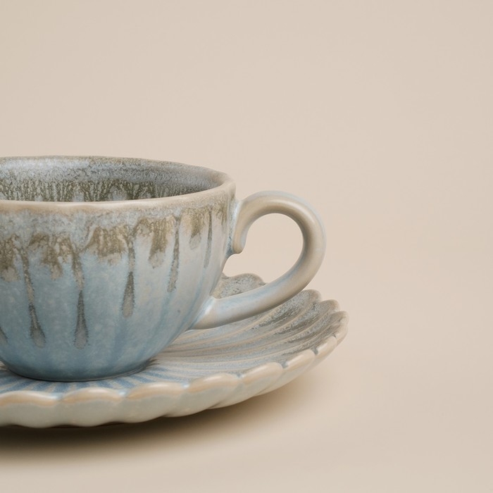 Кофейная пара фарфоровая SL Home «Эхо Крита», 2 предмета: чашка 180 мл, блюдце d=15,5 см, цвет голубой Кофейная пара фарфоровая SL Home «Эхо Крита», 2 предмета: чашка 180 мл, блюдце d=15,5 см, цвет голубой