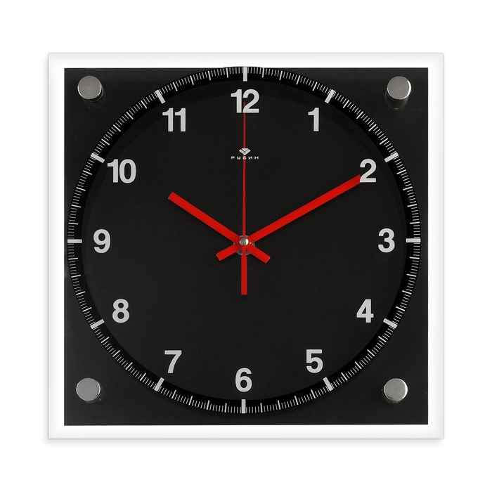 Часы настенные Часы настенные "Чёрная классика", бесшумные, 25 х 25 см