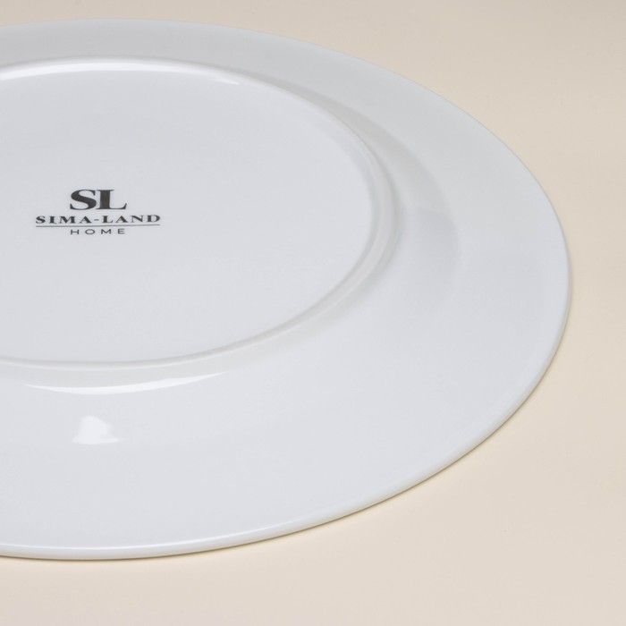 Набор фарфоровых тарелок SL Home &laquo;Винтаж фрэнч&raquo;, d=27 см, цвет белый
