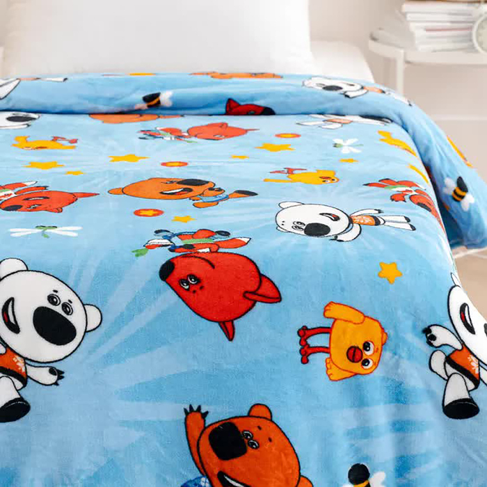 Плед Павлинка «МимиМишки», размер 150х100 см, цвет голубой, аэрософт Плед Павлинка «МимиМишки», размер 150х100 см, цвет голубой, аэрософт