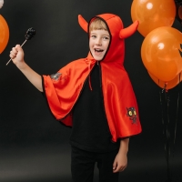 Карнавальный набор «Милый чертёнок»: плащ с капюшоном и жезл Карнавальный набор «Милый чертёнок»: плащ с капюшоном и жезл